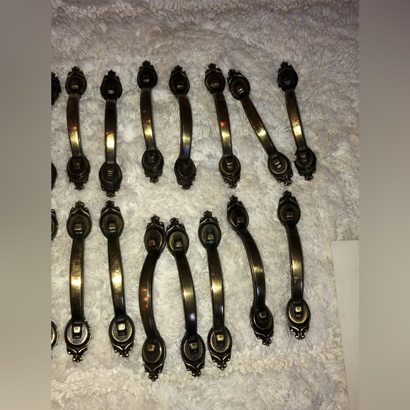 Vintage Amerock cabinet / drawer handle pulls 31 brass 735-1 Patno Amerock - Picture 13 of 15